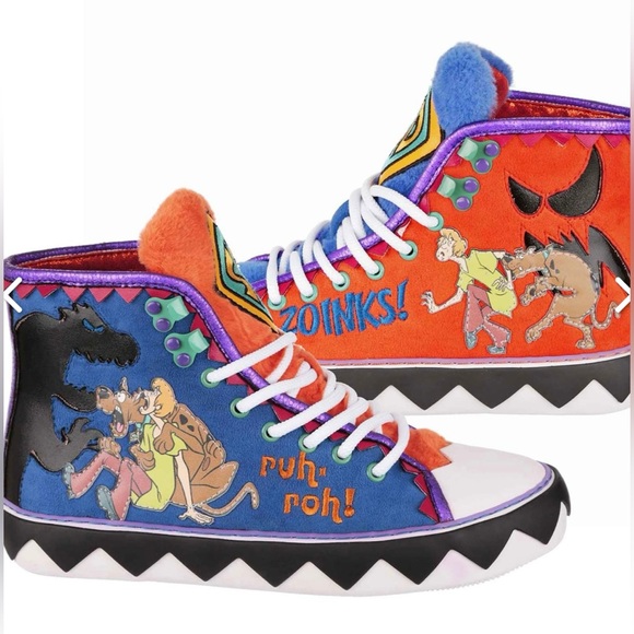 NWT Irregular Choice Scooby Doo ZOINKS high top sneakers size 9 and 11 - Picture 3 of 12